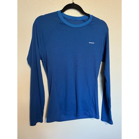 Patagonia Mens Blue Capilene Long Sleeve Baselayer Shirt Size Small - Picture 1 of 4